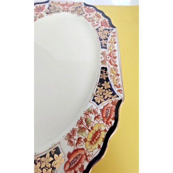 Vintge Myott Serving Platter Derbytone 14 1/2" x 10 1/4" - Picture 12 of 13